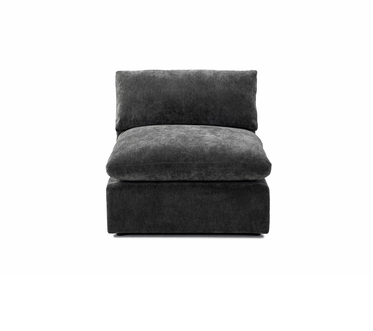 Bella Pillow Armless – Charcoal Chenille