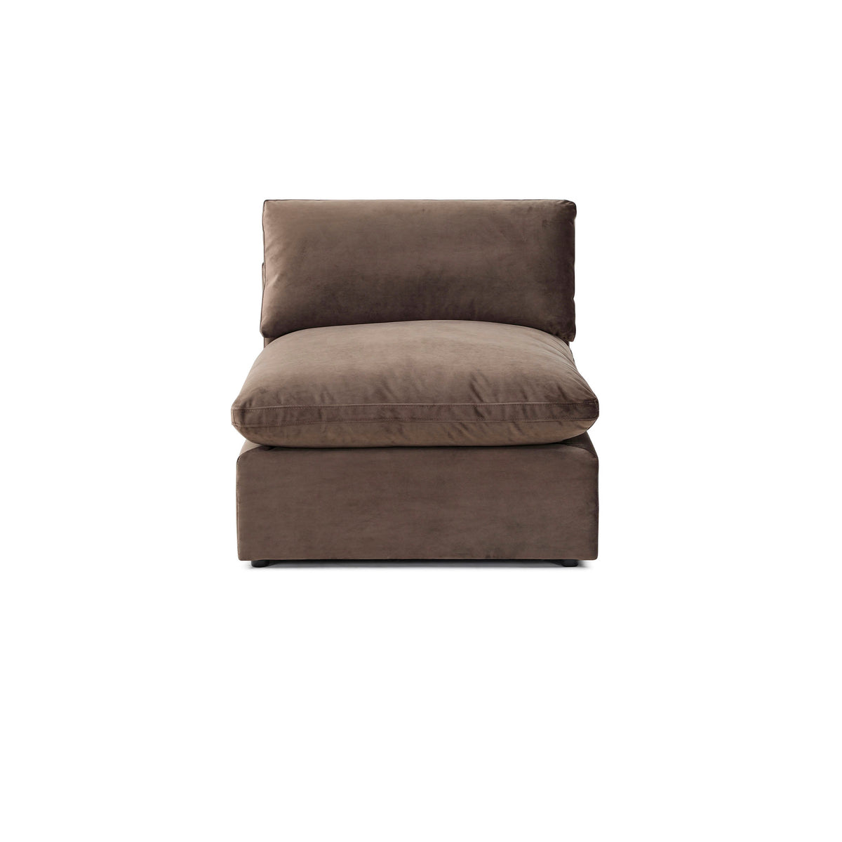 Bella Pillow Armless – Chocolate Brown Performance Velvet