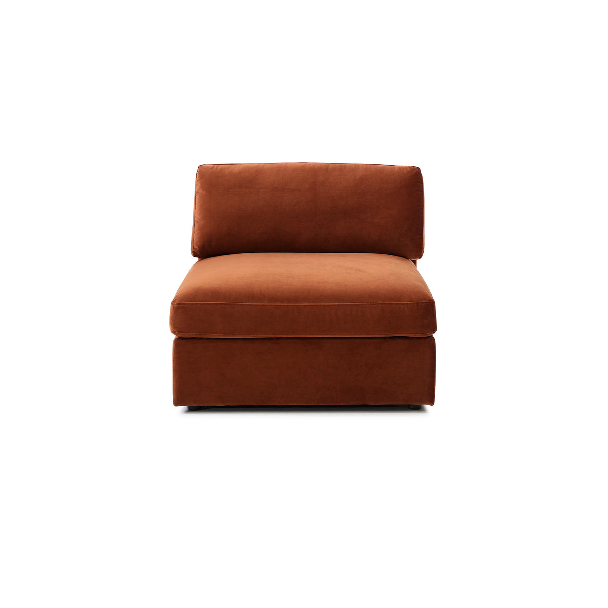 Bella Armless – Rust Red Performance Velvet