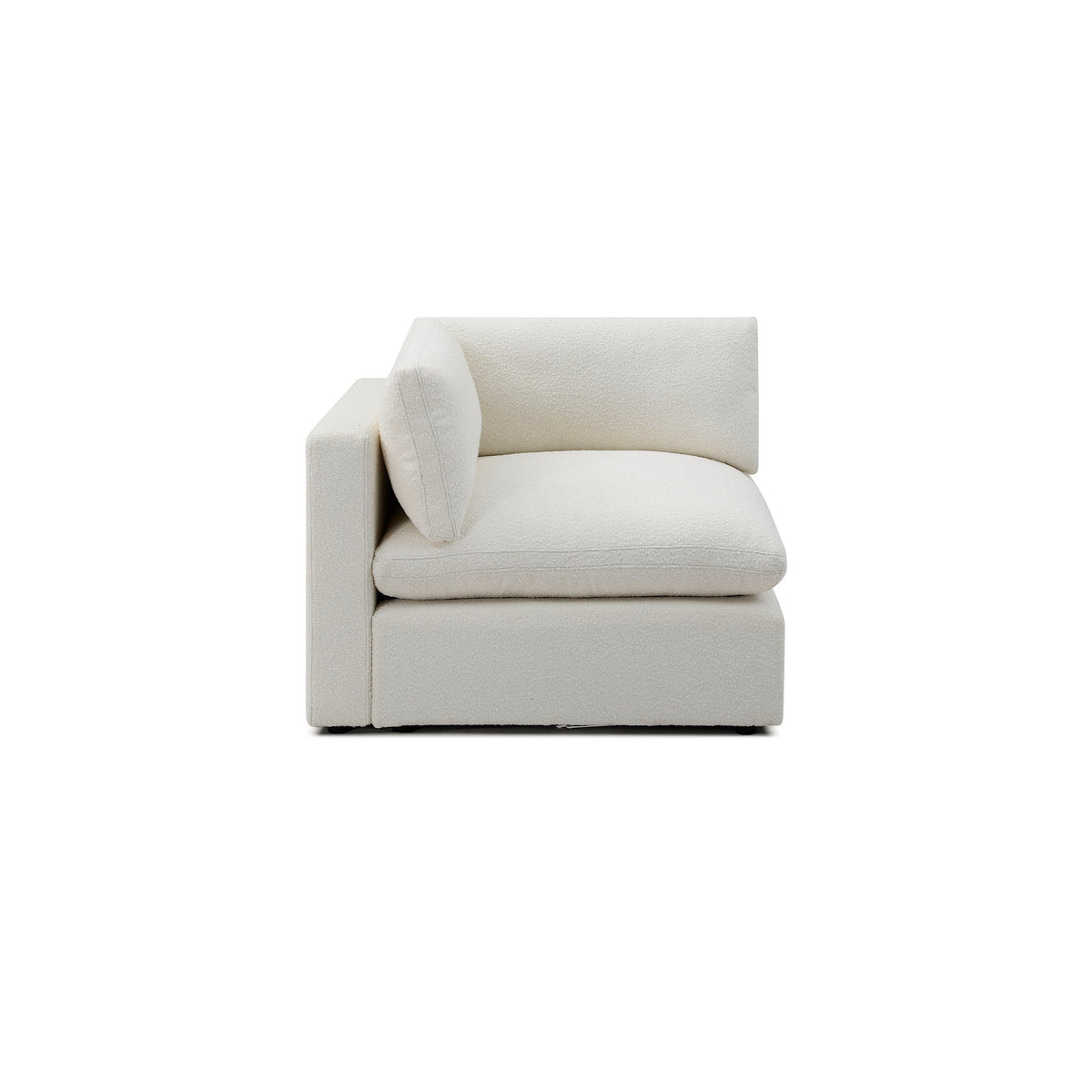 Bella Pillow Corner – Pure White Performance Boucle
