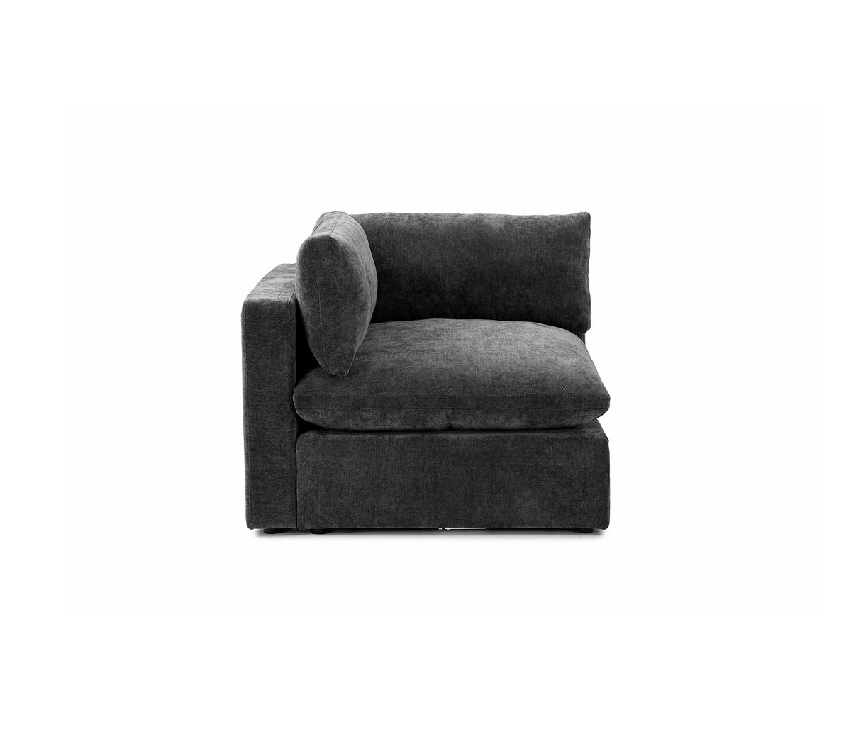 Bella Pillow Corner – Charcoal Chenille