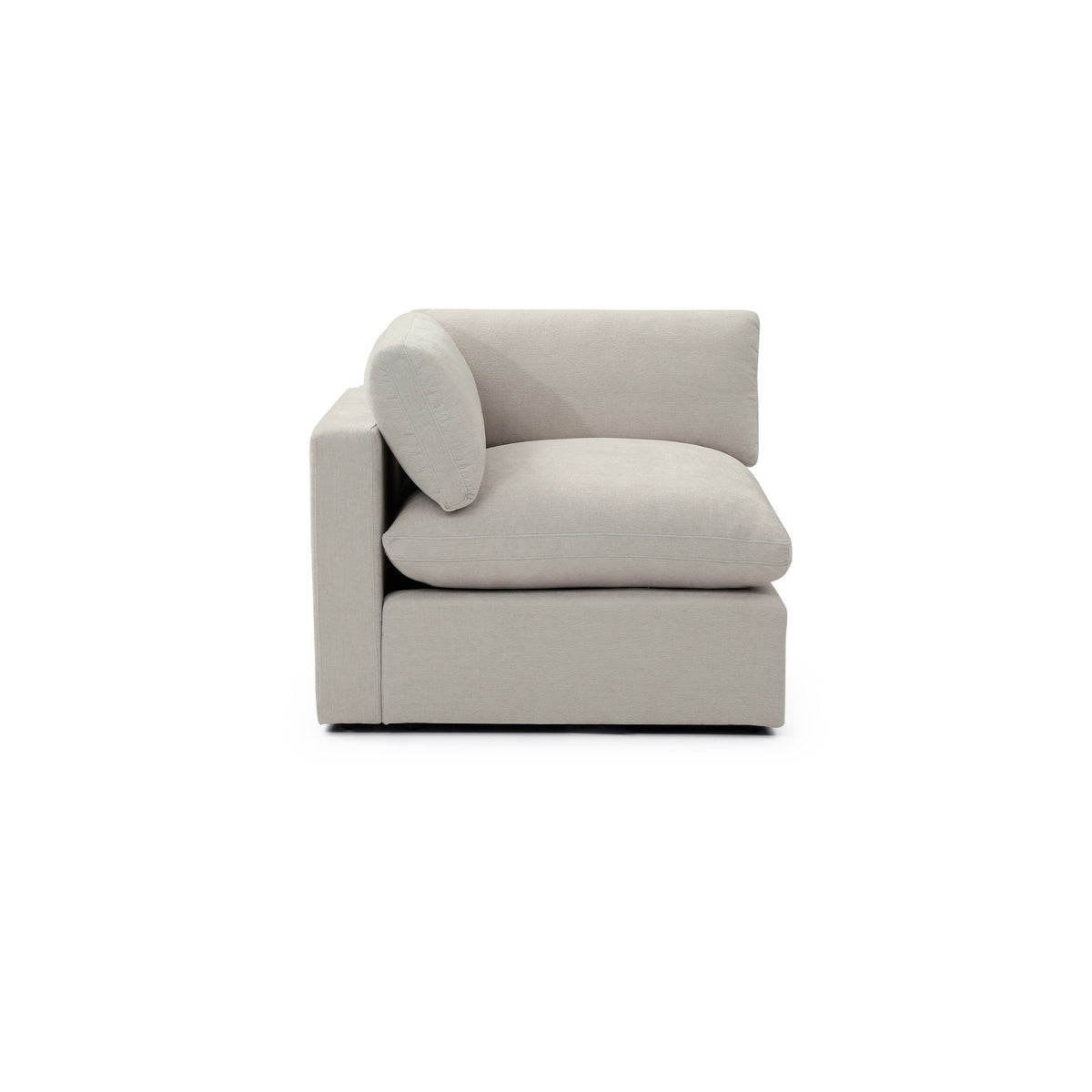 Bella Pillow Corner – White Sand Performance Linen