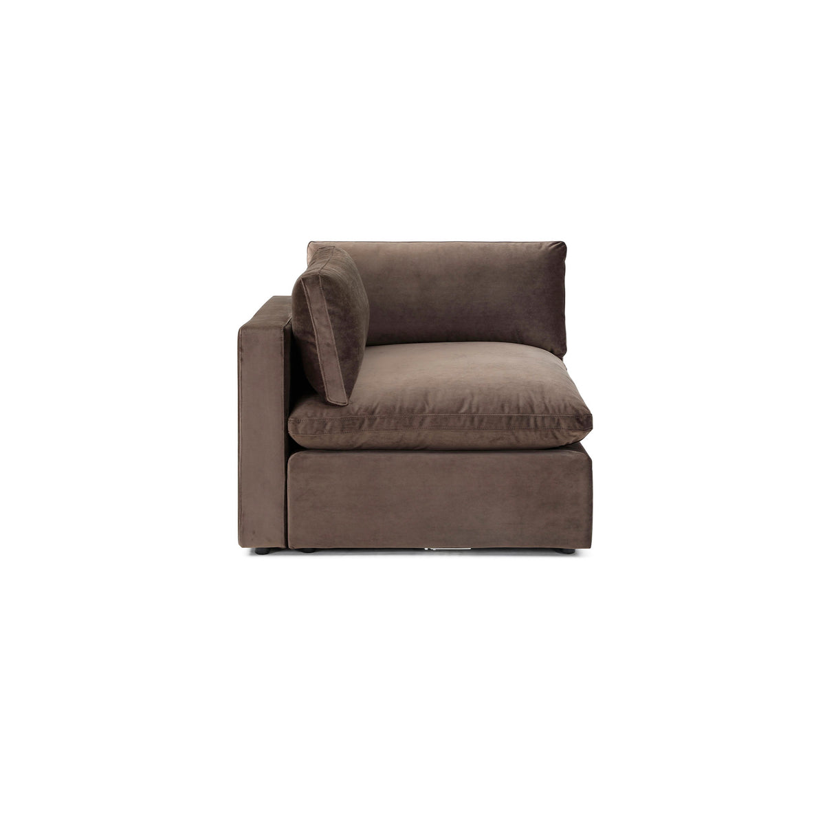 Bella Pillow Corner – Chocolate Brown Performance Velvet