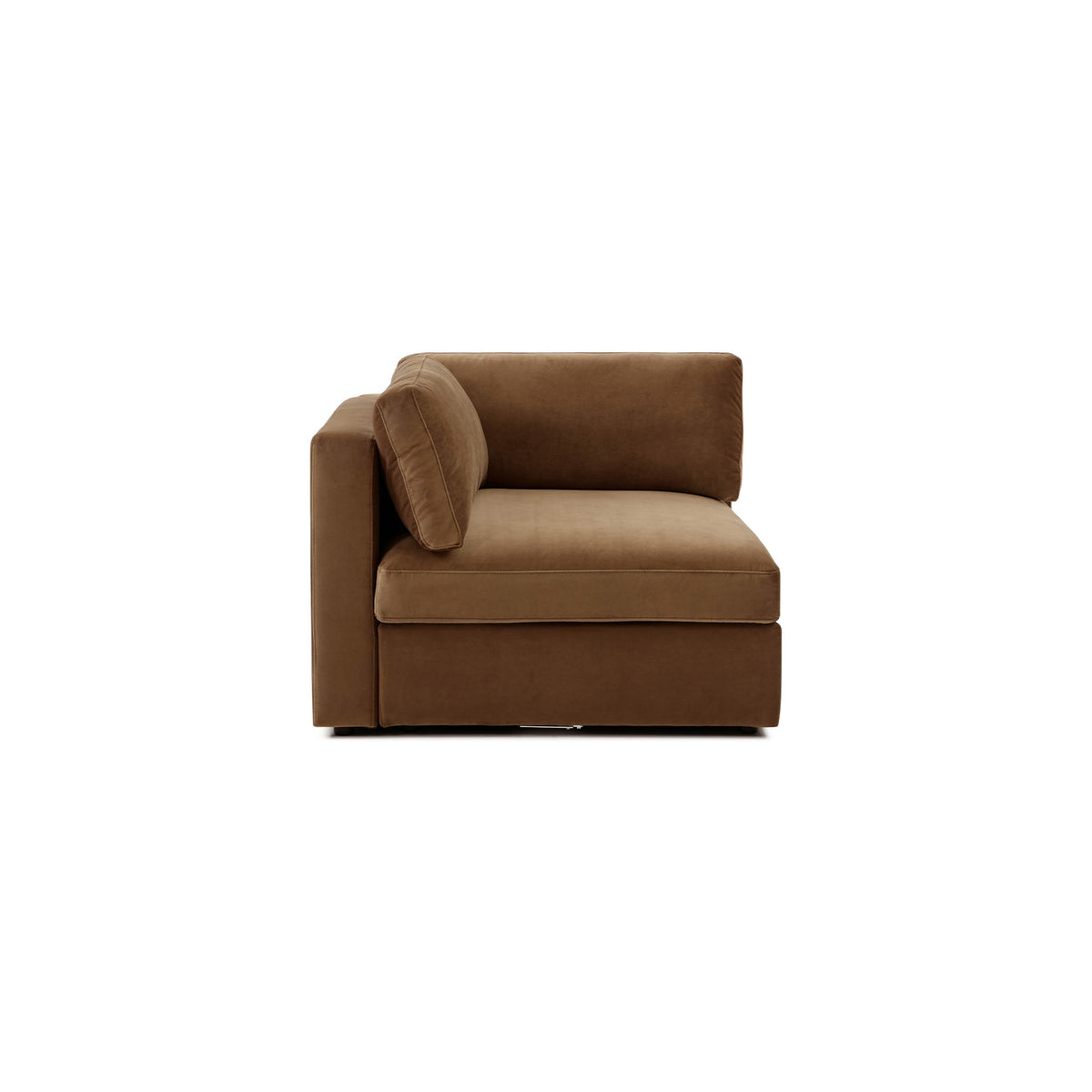 Bella Corner – Rust Brown Performance Velvet