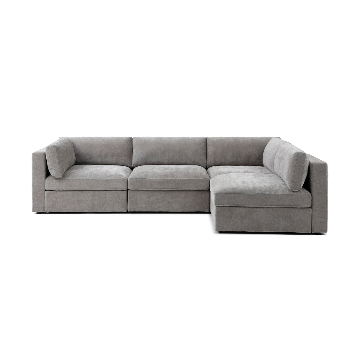 Bella L-Shape – Stone Grey Chenille