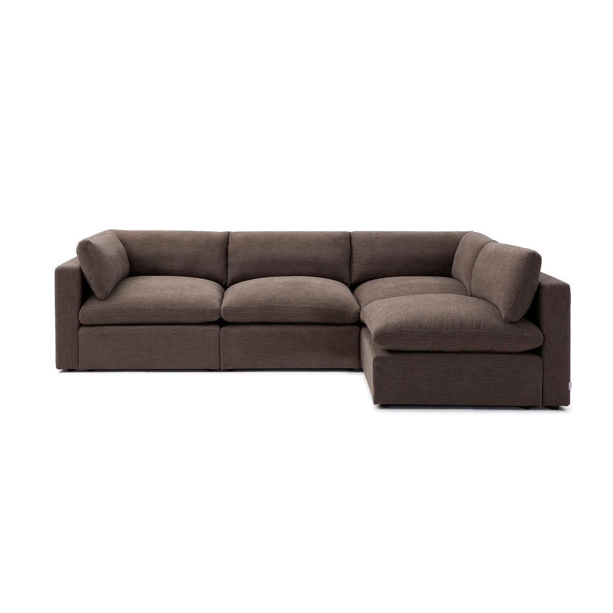 Bella Pillow L-Shape – Mocha Brown Performance Linen
