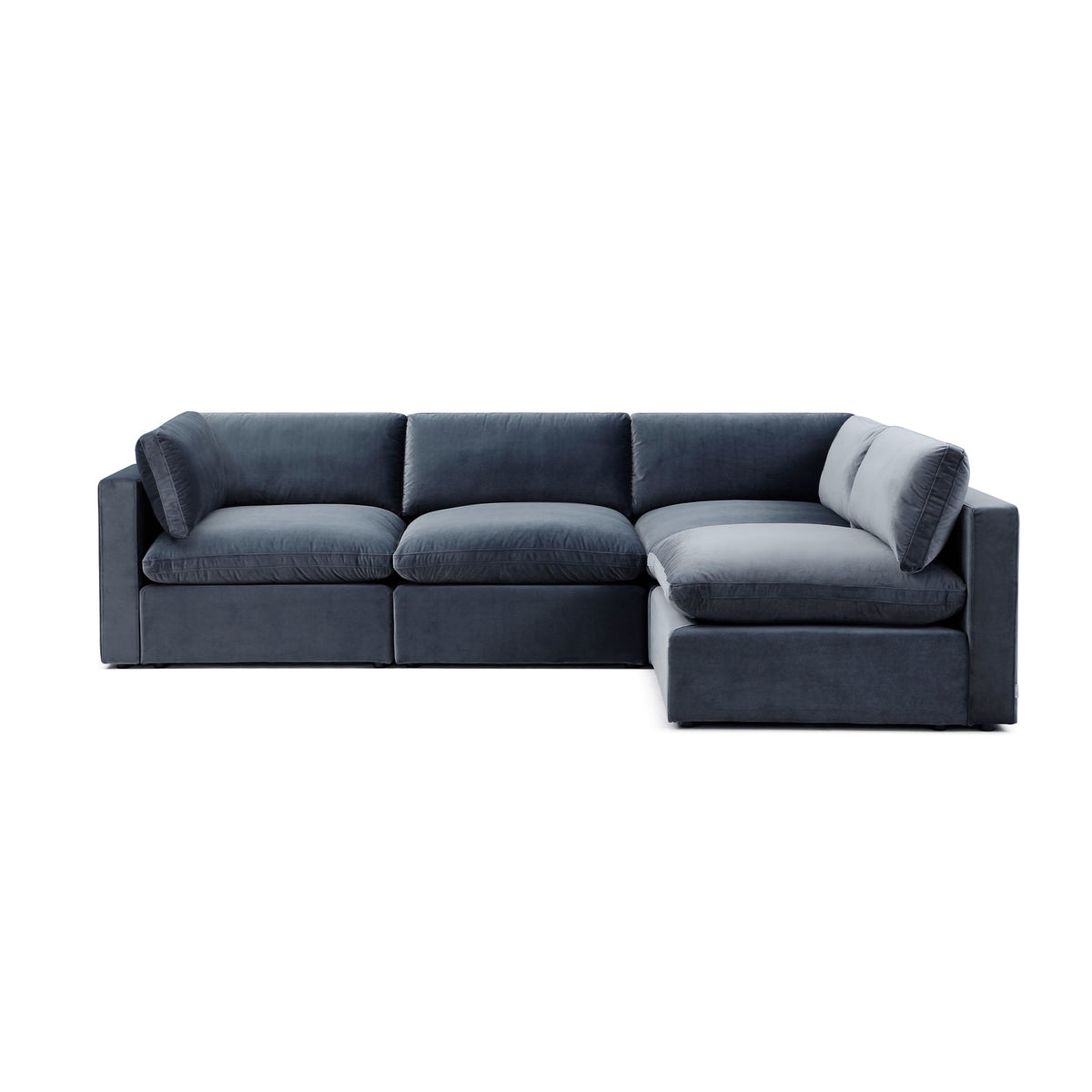 Bella Pillow L-Shape – Dusty Blue Performance Velvet