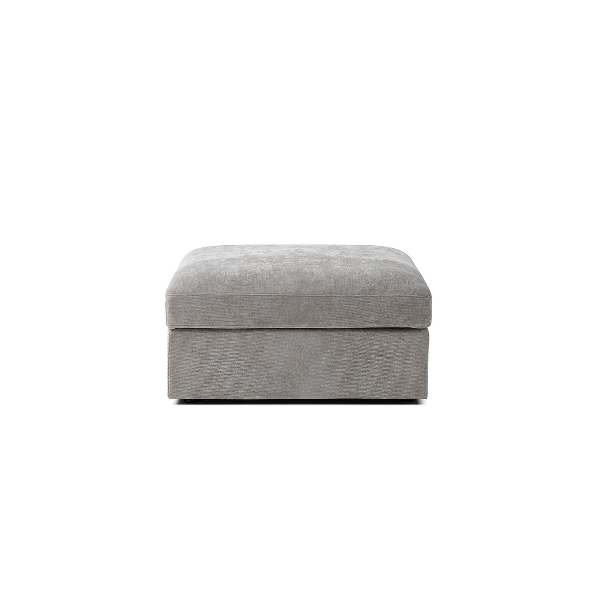 Bella Ottoman – Stone Grey Chenille