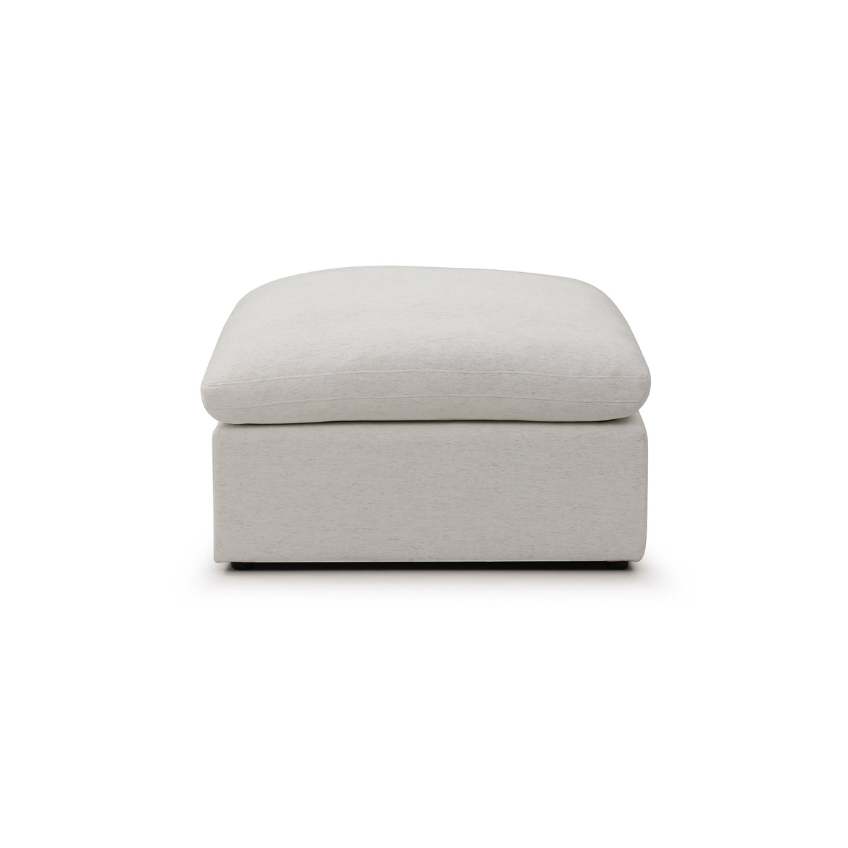Bella Pillow Ottoman – Ivory Performance Linen