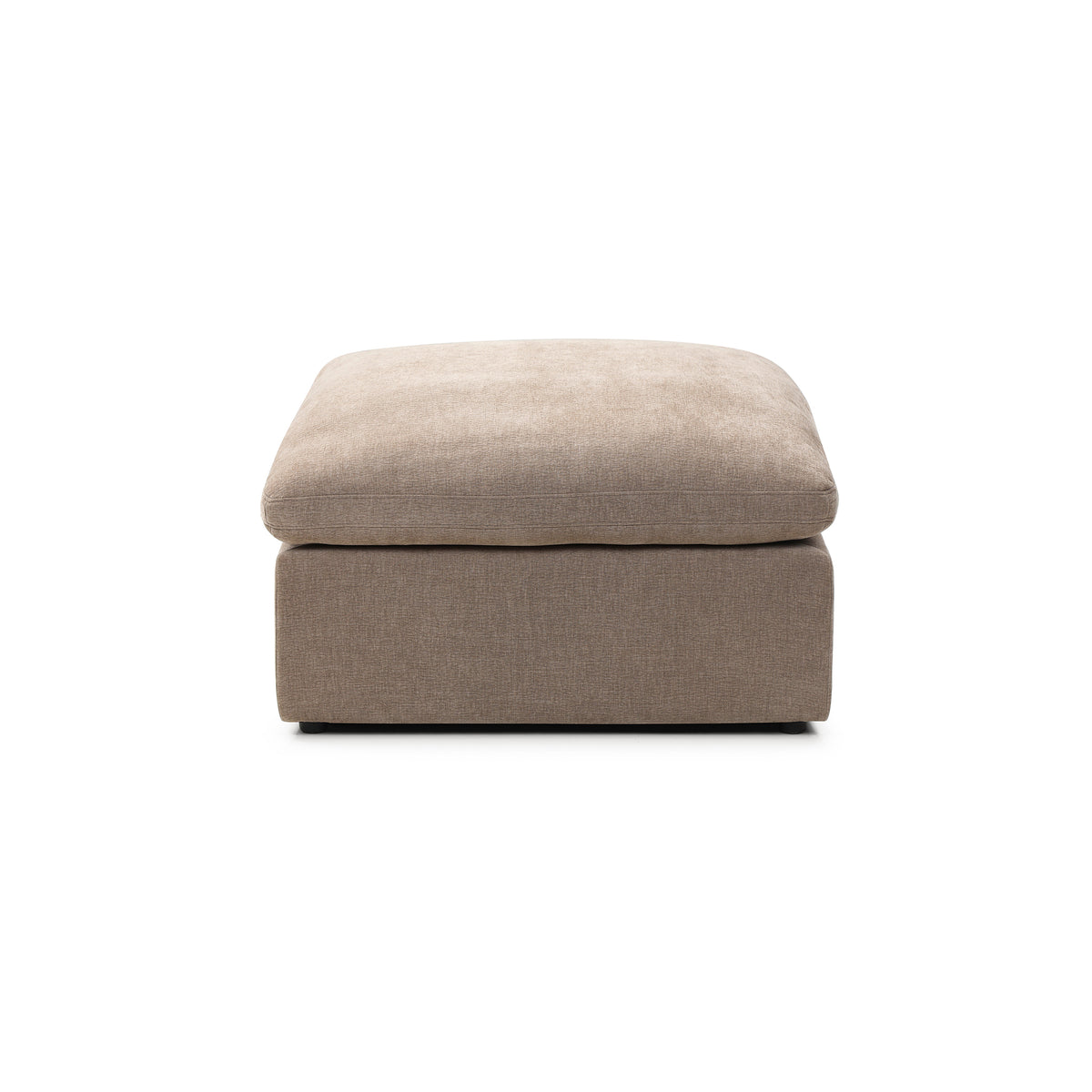 Bella Pillow Ottoman – Taupe Performance Linen