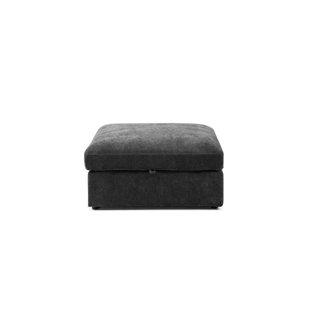 Bella Storage Ottoman – Charcoal Chenille