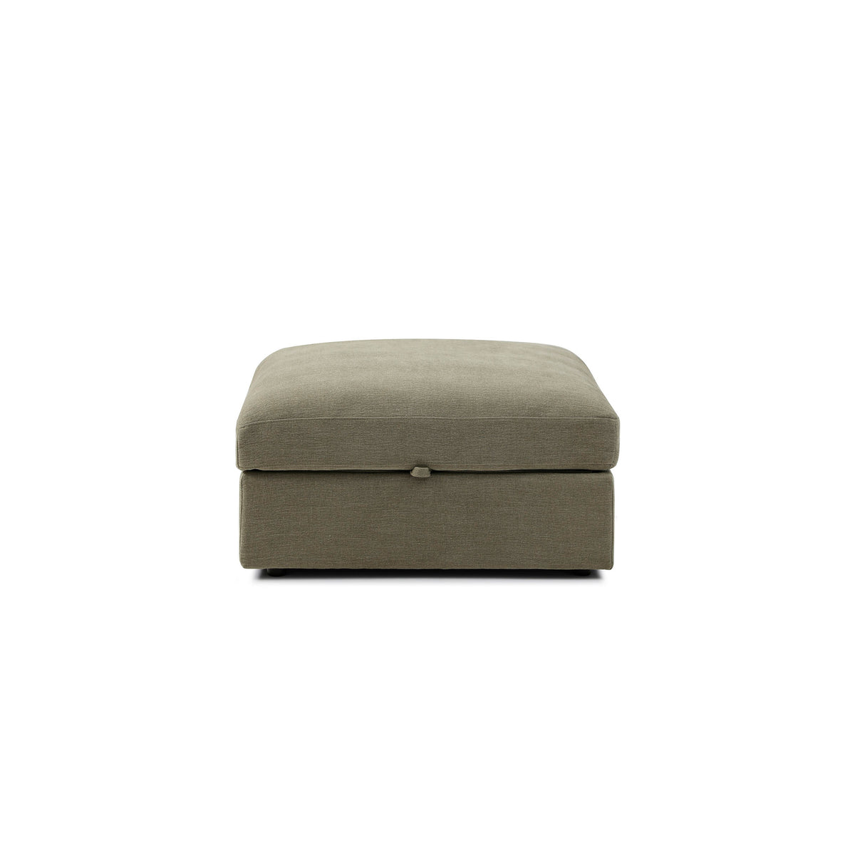 Bella Storage Ottoman – Dusty Green Performance Linen