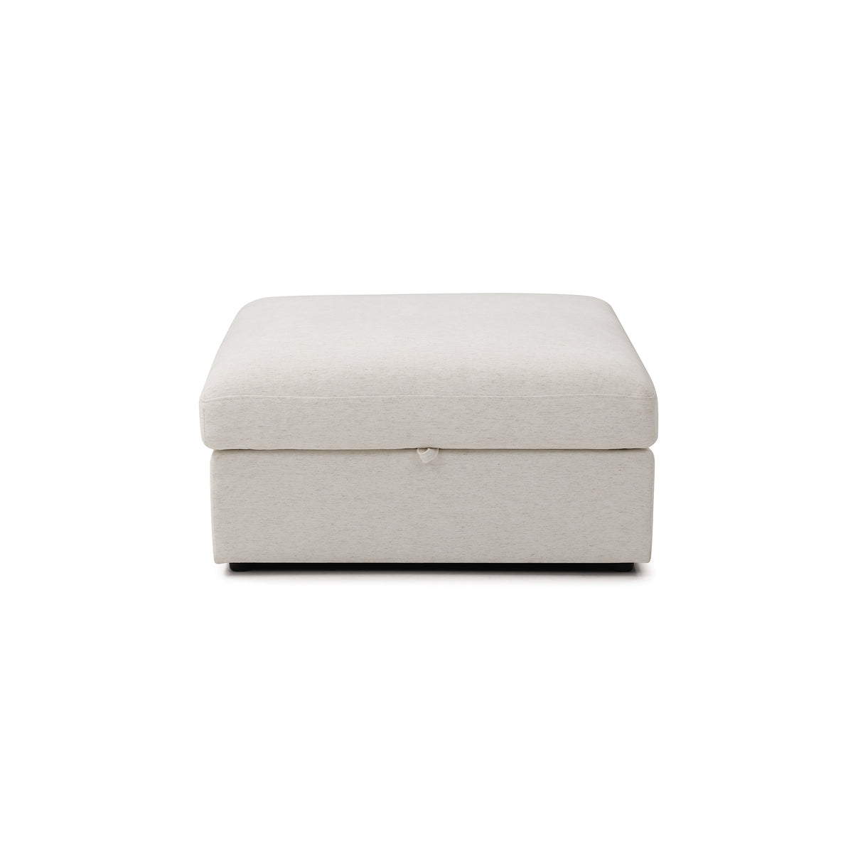 Bella Storage Ottoman – Ivory Performance Linen