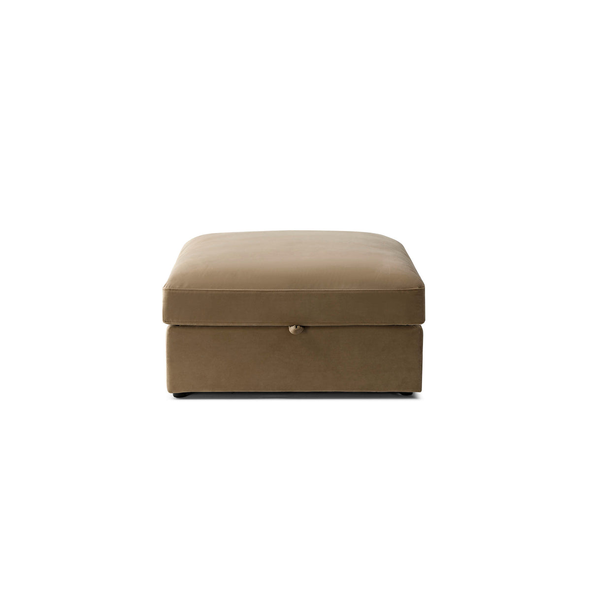 Bella Storage Ottoman – Caramel Performance Velvet