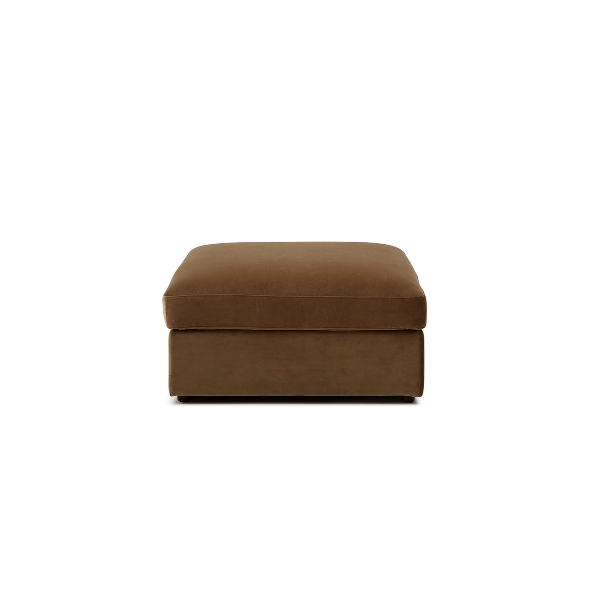 Bella Ottoman – Rust Brown Performance Velvet