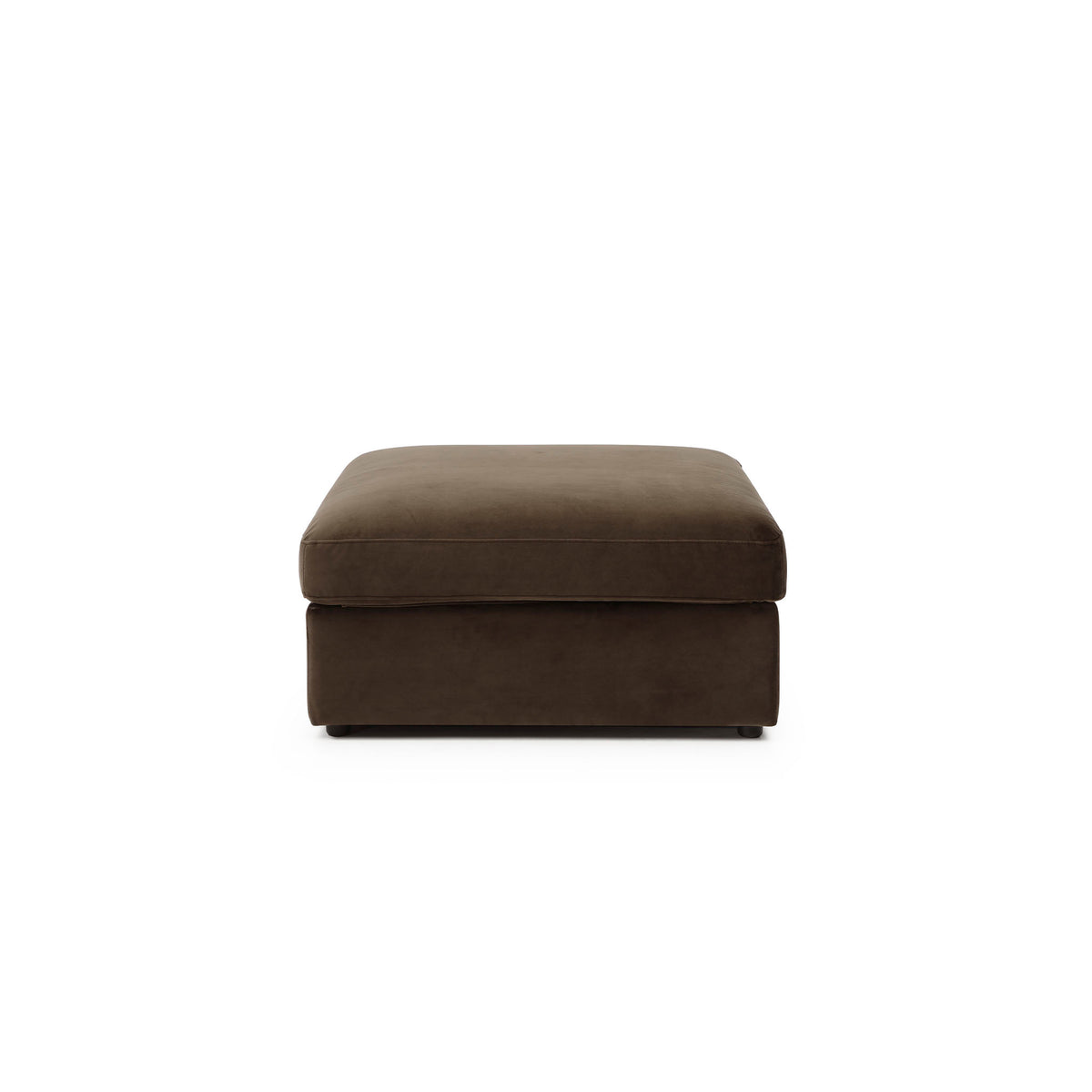 Bella Ottoman – Chocolate Brown Performance Velvet
