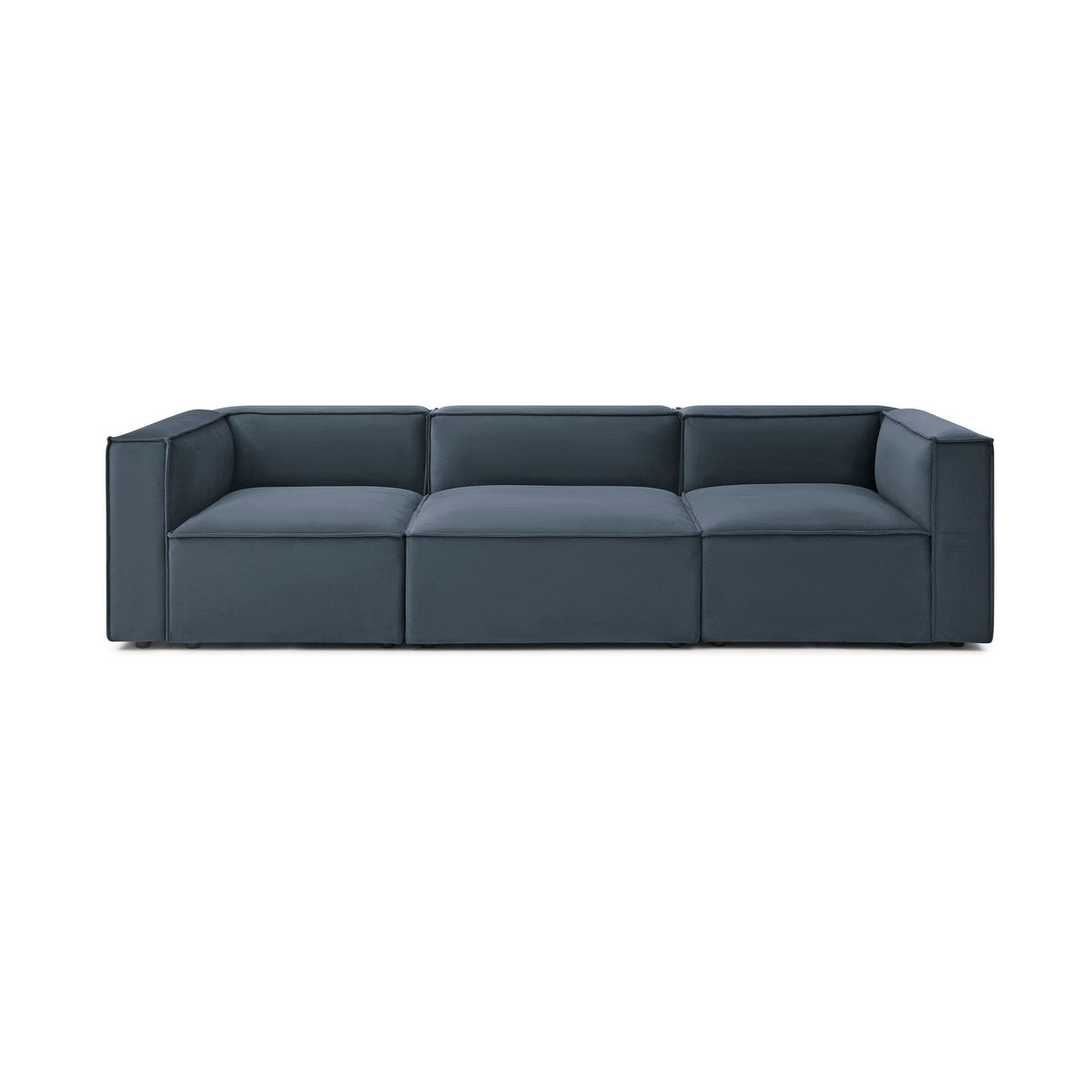 Knox 3 Seater – Dusty Blue Performance Velvet