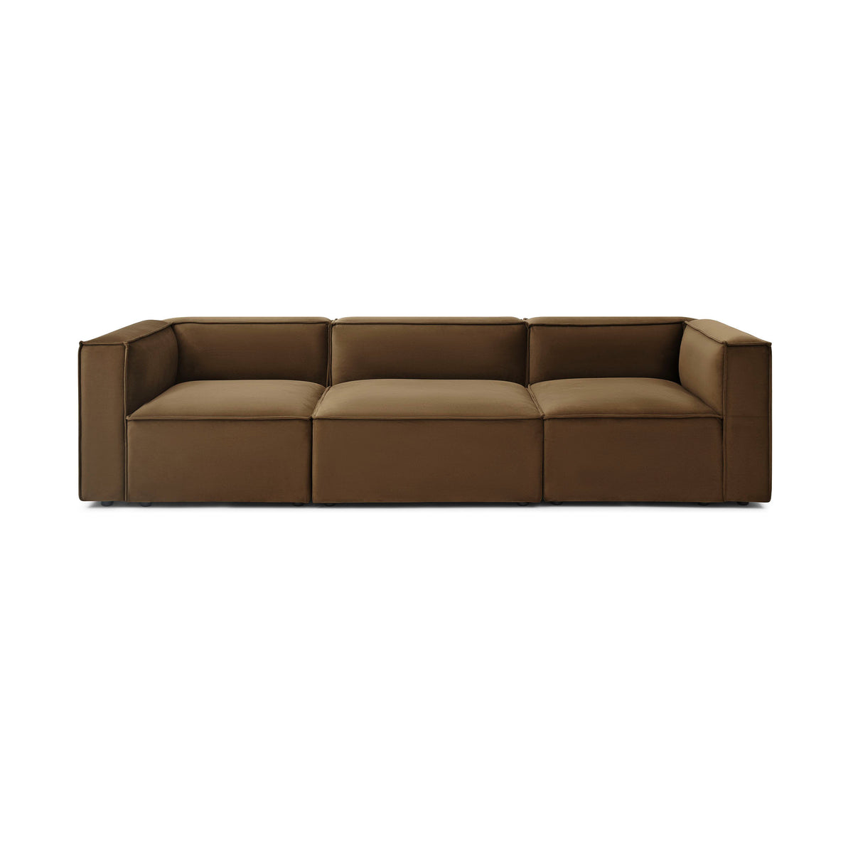 Knox 3 Seater – Rust Brown Performance Velvet