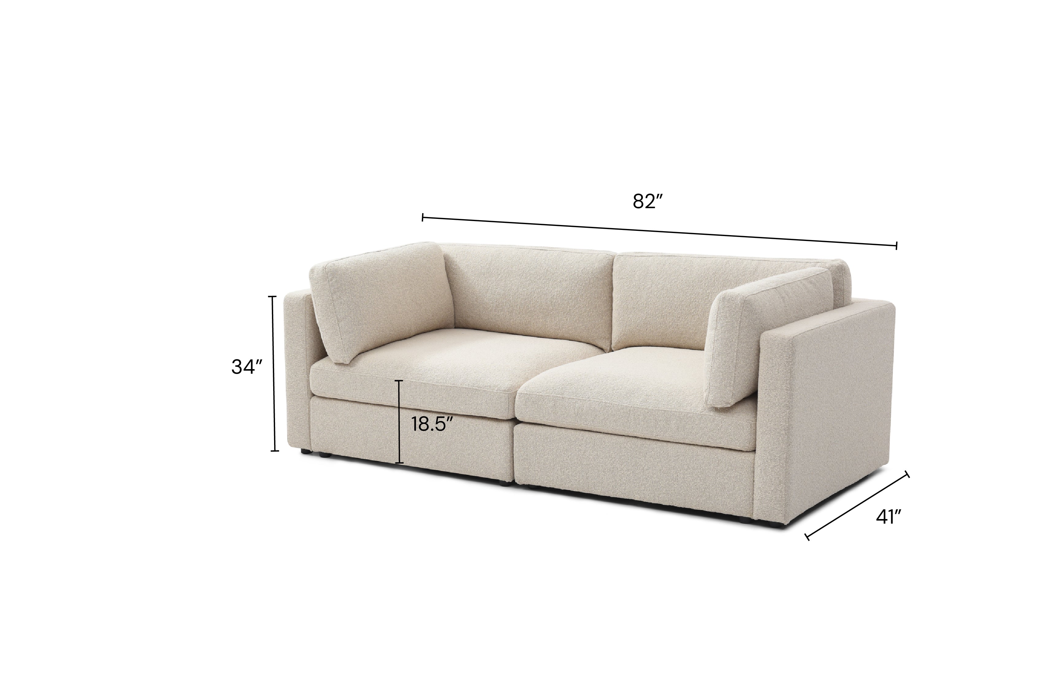 Bella 2 Seater Dimensions
