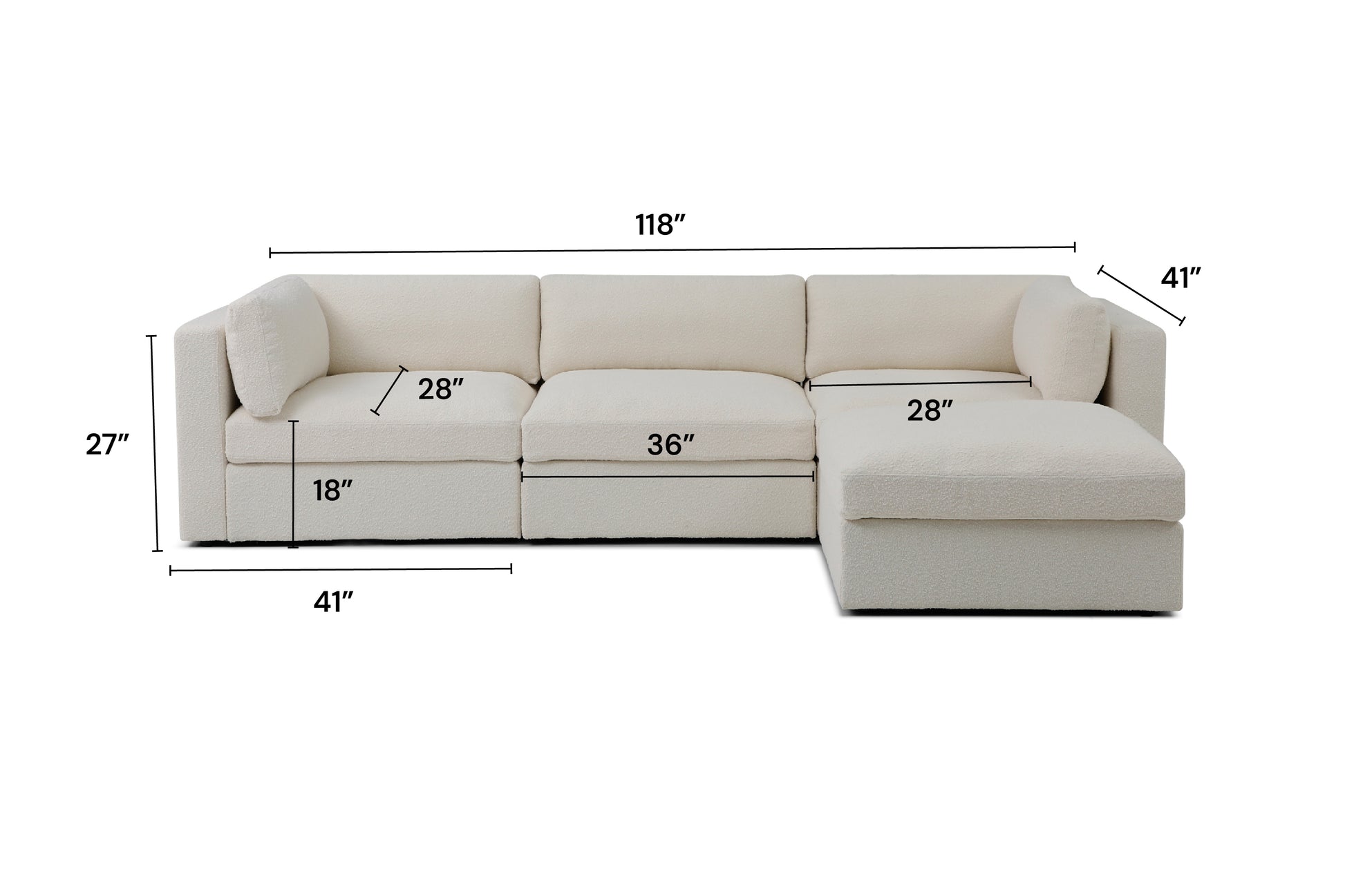 Bella 3 Seater + Storage Ottoman