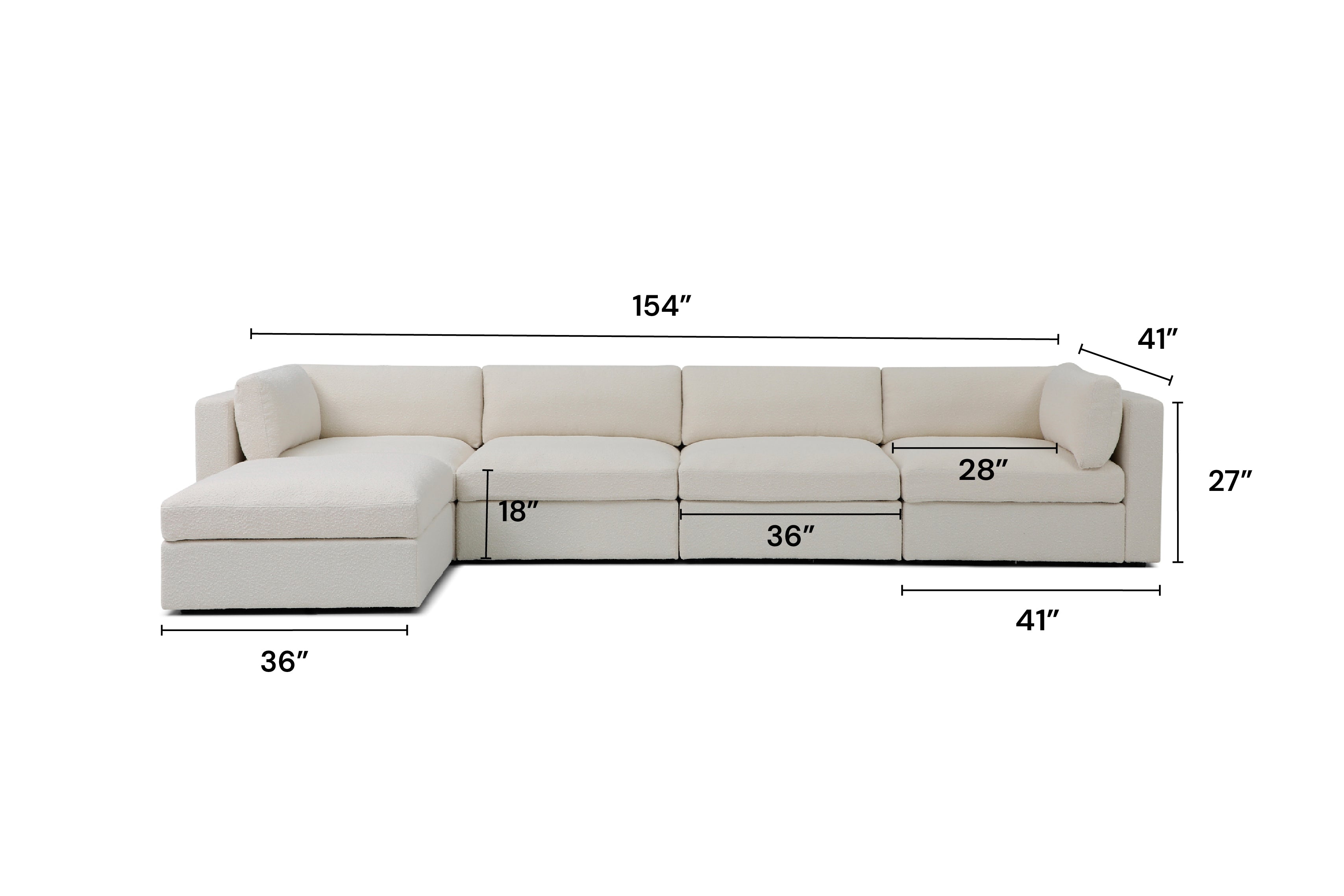 Bella 4 Seater + Storage Ottoman