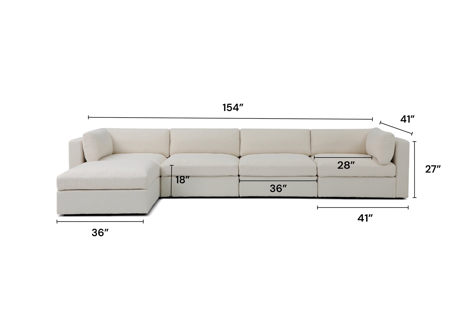 Bella 4 Seater + Storage Ottoman