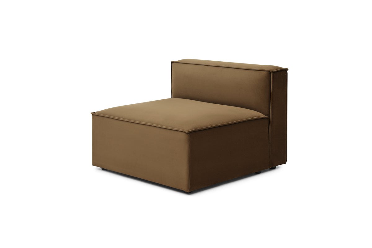 Knox Armless – Rust Brown Performance Velvet