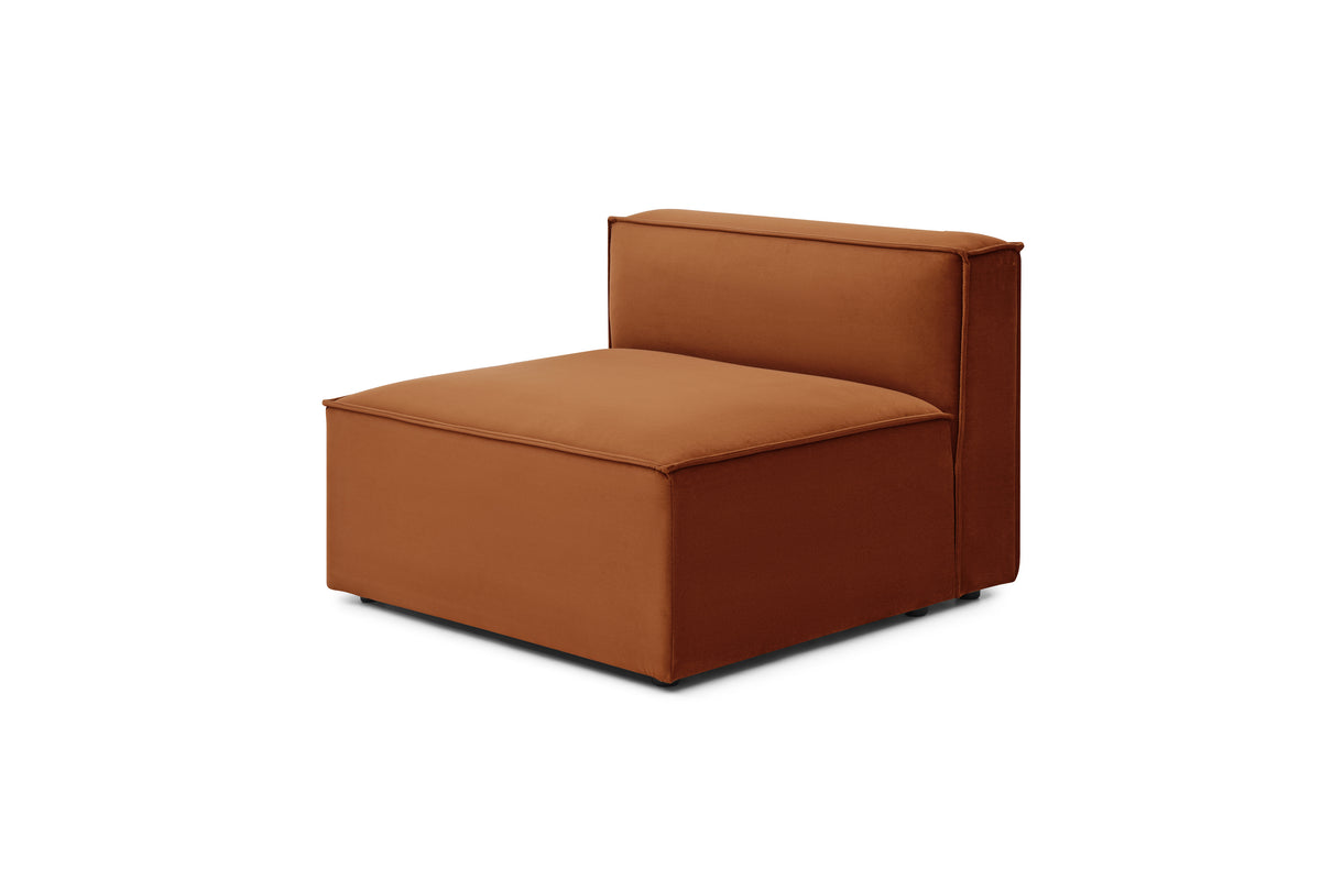 Knox Armless – Rust Red Performance Velvet
