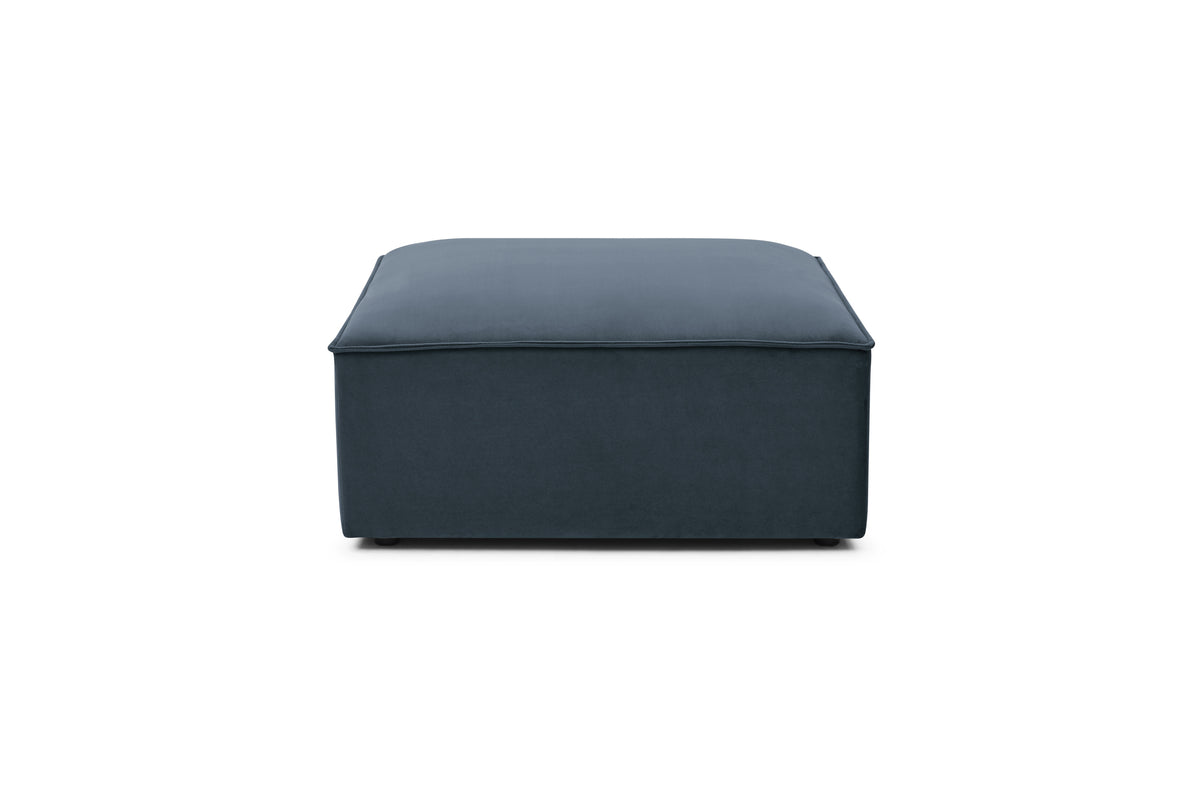 Knox Ottoman – Dusty Blue Performance Velvet