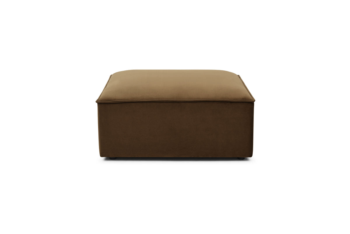 Knox Ottoman – Rust Brown Performance Velvet