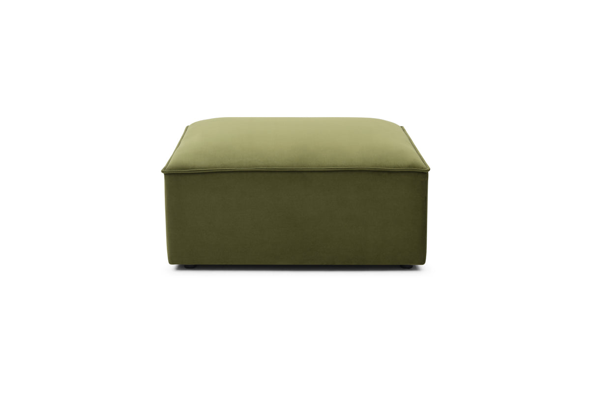 Knox Ottoman – Sage Green Performance Velvet