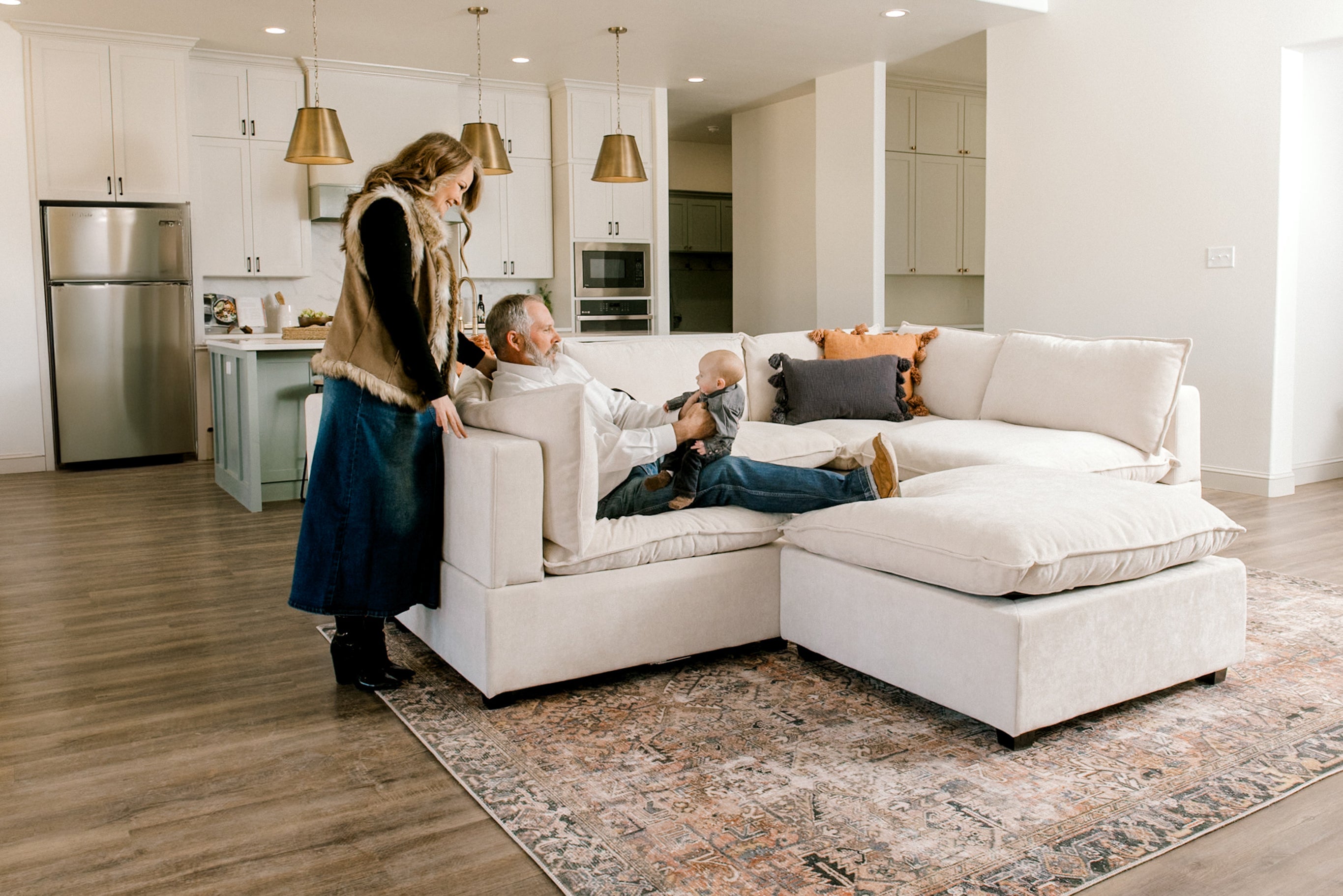 Luna Grand Pit Modular Sectional - Cloud-Soft – Bellamia Collections